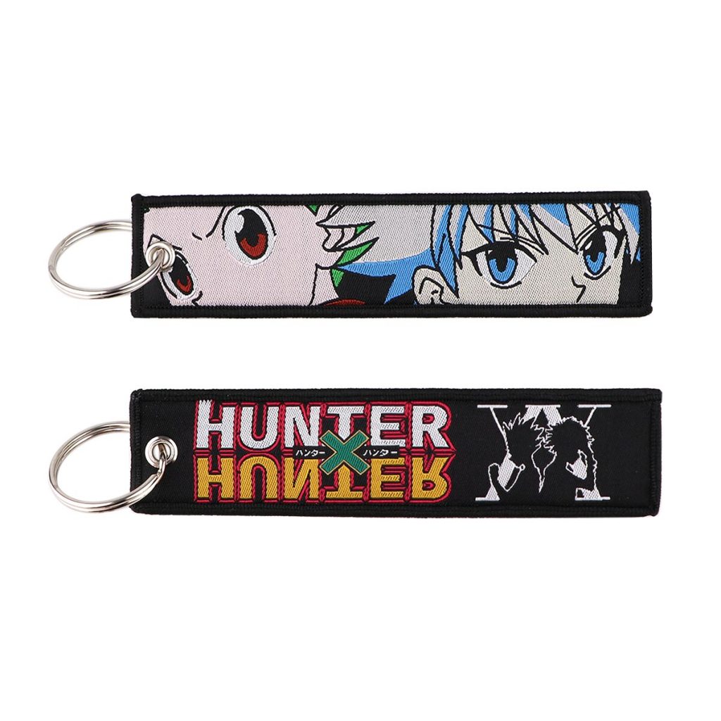 HUNTER HUNTER Japanese Anime Embroidery Keychain Key Fobs Key Tag For Motorcycles Cars Backpack Chaveiro Keychain 4 - Hunter X Hunter Store